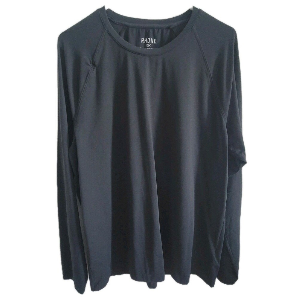 Rhone Mens Size L Black Long Sleeve Activewear T-shirt